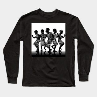 Afrocentric Kids Dancing Long Sleeve T-Shirt